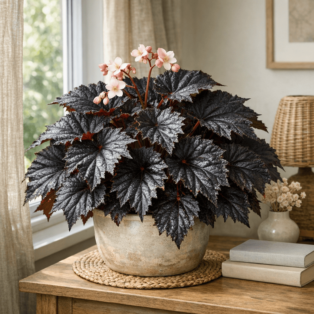 DesertScapeSucculent House Plant 4 Inch Begonia 'Black Magic'