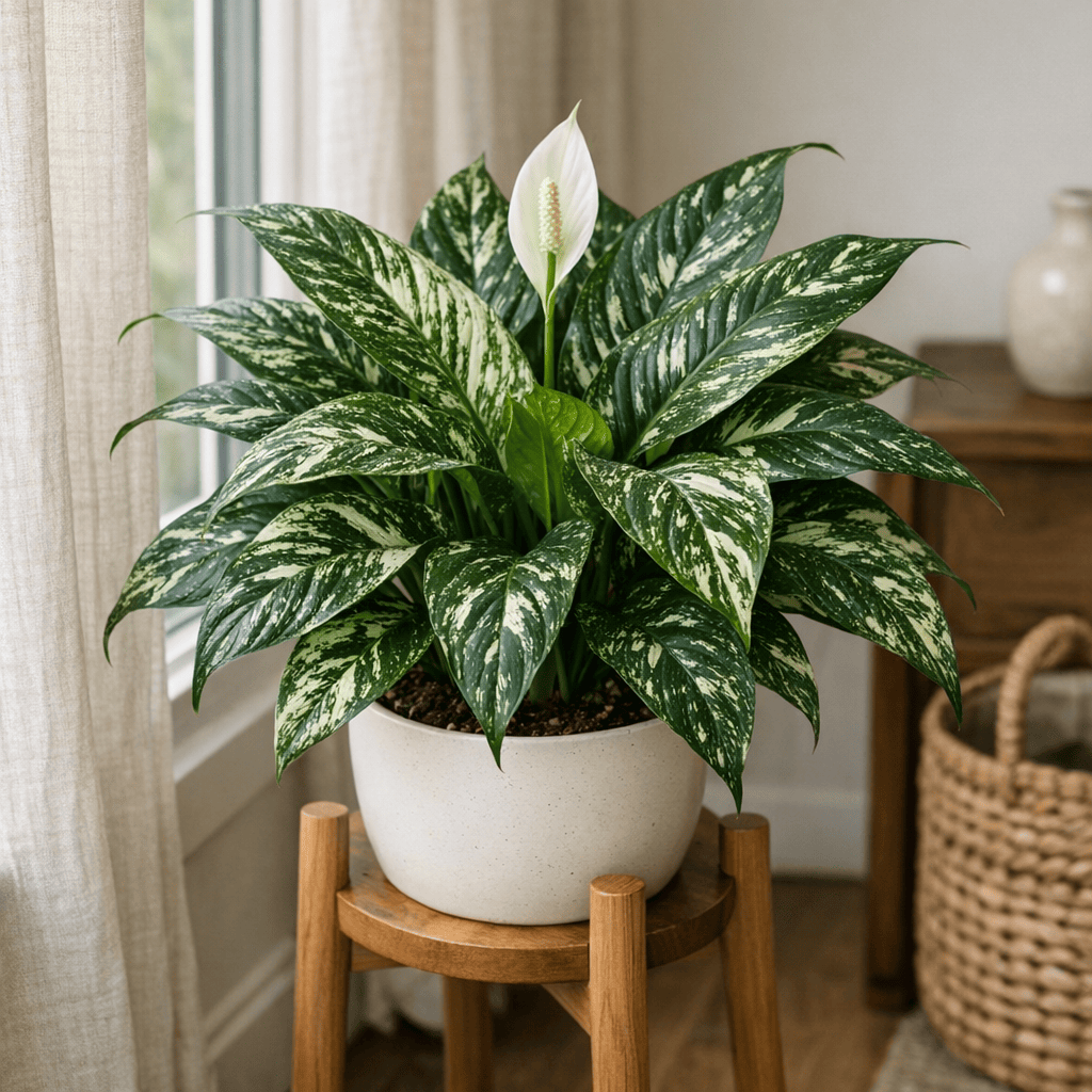DesertScapeSucculent House Plant 4 Inch Spathiphyllum 'Domino'