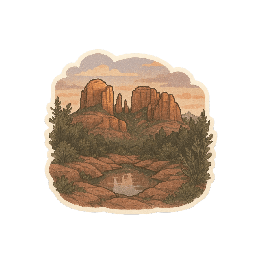 Desert Reflection Sticker - Desert Reflection v. 1A - Stickers - DesertScapeSucculent