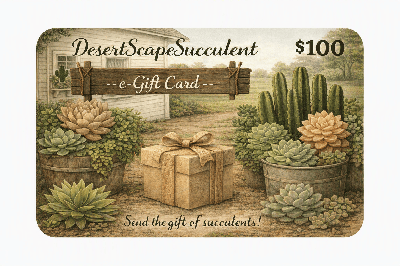 DesertScapeSucculent GiftCard E-Gift Card