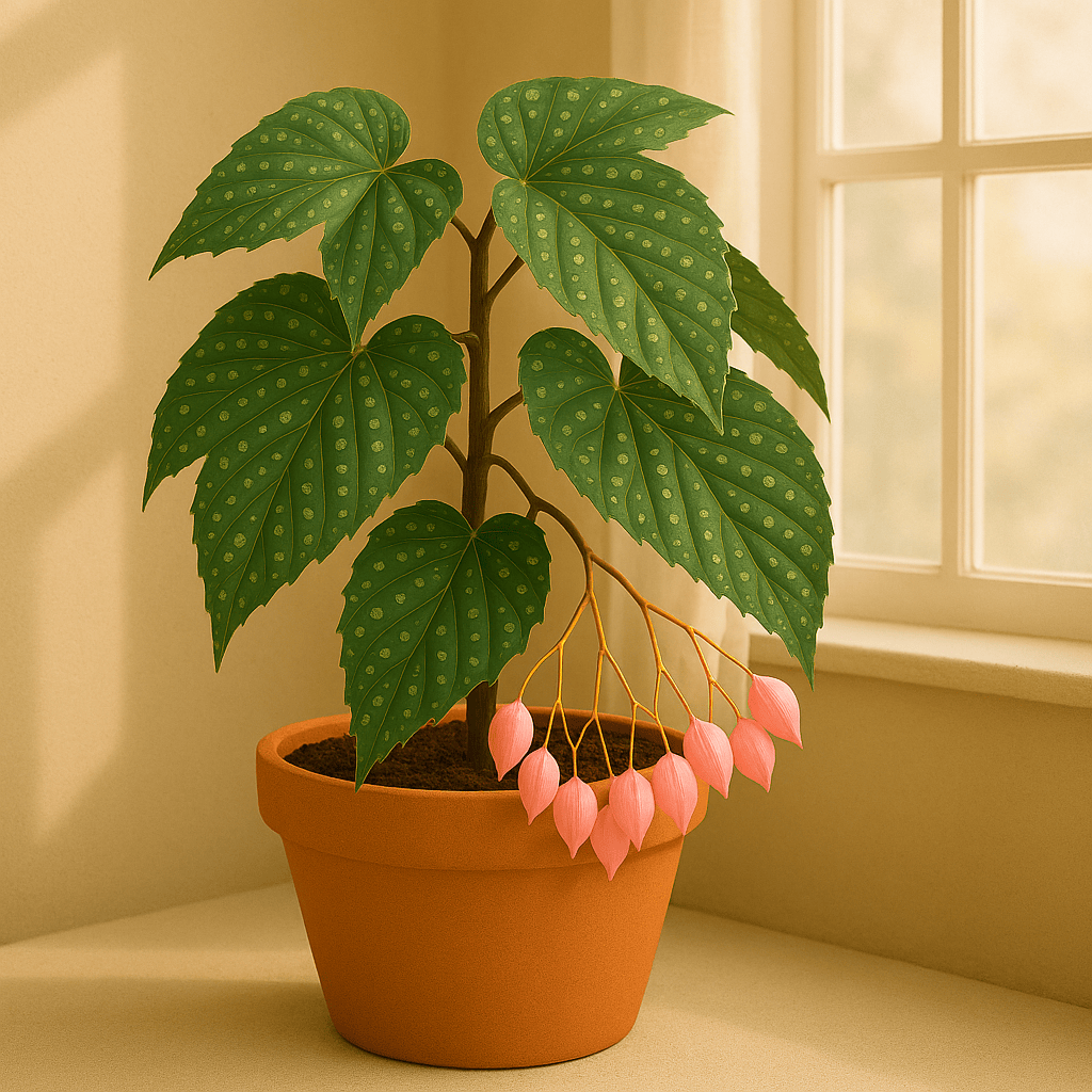 DesertScapeSucculent House Plant 4 Inch Begonia 'Angel Wing Josephine'