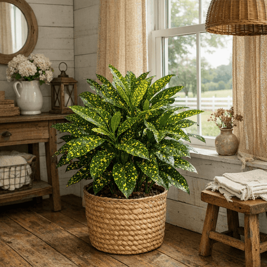 DesertScapeSucculent House Plant 4 Inch Croton 'Gold Dust'