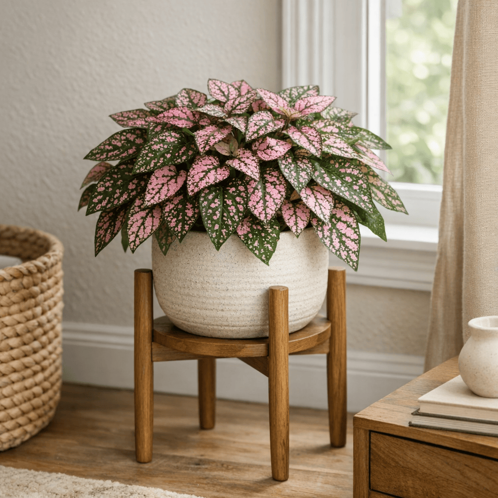 DesertScapeSucculent House Plant 4 Inch Hypoestes 'Pink Splash'