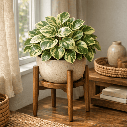 DesertScapeSucculent House Plant 6 Inch Peperomia 'Marble'