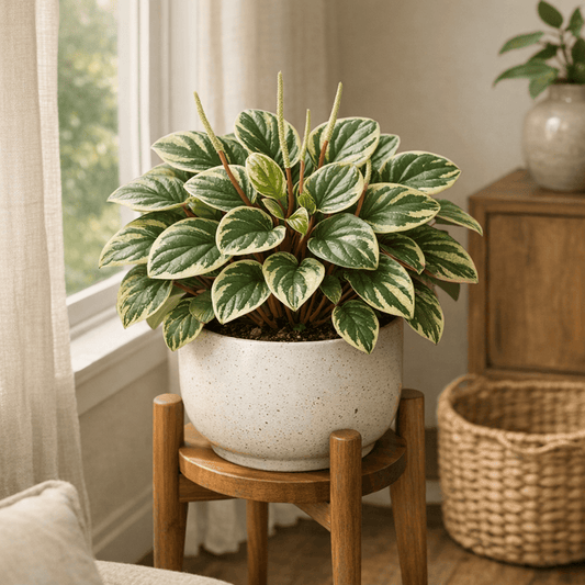 DesertScapeSucculent House Plant 4 Inch Peperomia 'San Marino'