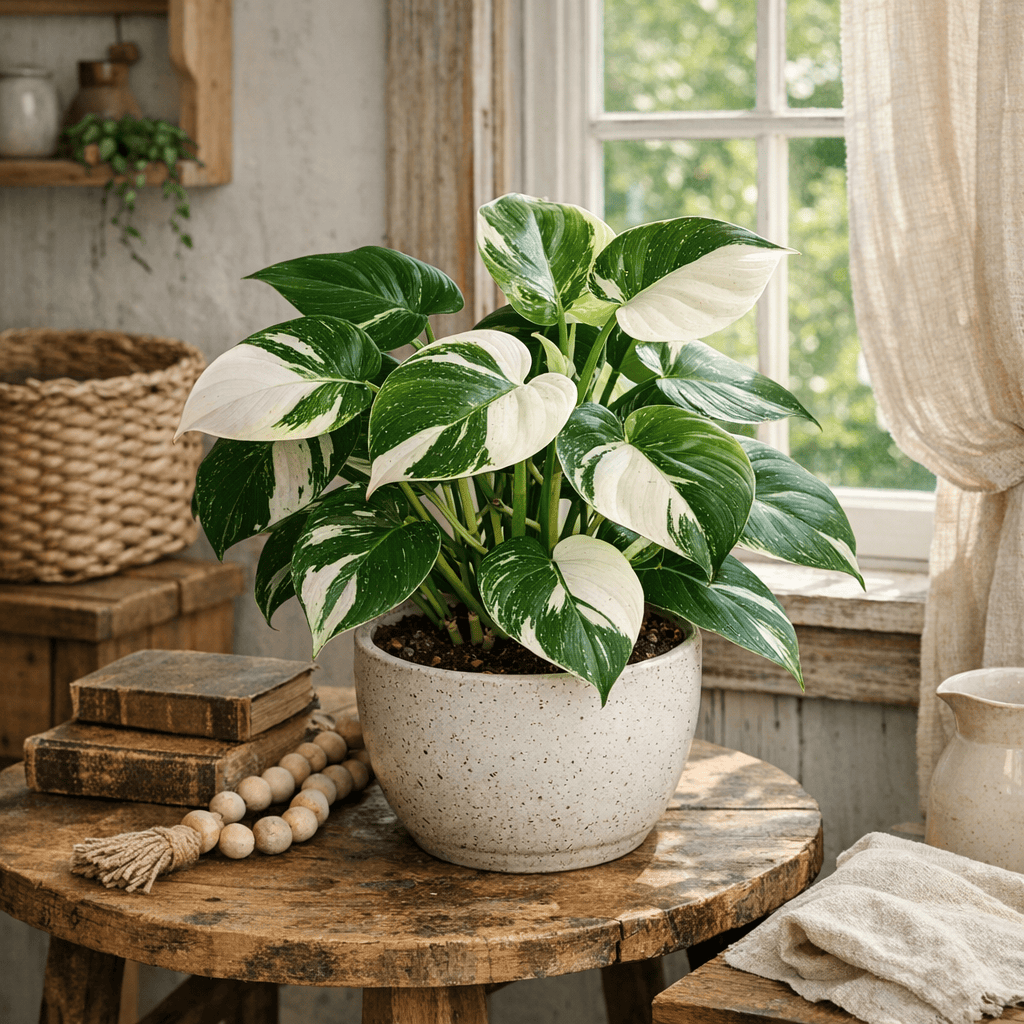 DesertScapeSucculent House Plant 6 Inch Philodendron 'White Wizard'