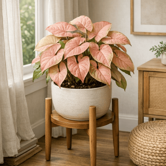 DesertScapeSucculent House Plant 4 Inch Syngonium 'Strawberry Cream'