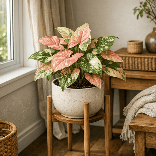 DesertScapeSucculent House Plant 4 Inch Syngonium 'Strawberry Ice'