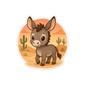 Baby Burro Sticker - Die Cut Baby Burro v. 1A - Stickers - DesertScapeSucculent