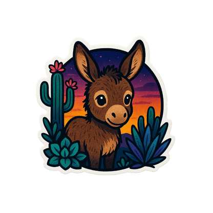 Baby Burro Sticker - Die Cut Baby Burro v. 1B - Stickers - DesertScapeSucculent