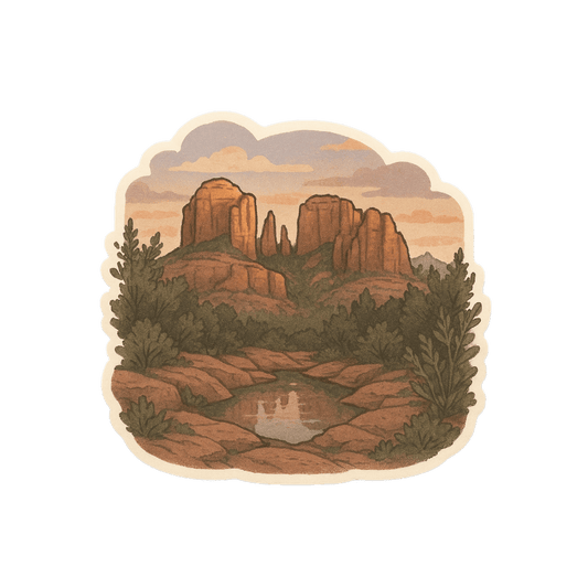 Desert Reflection Sticker - Desert Reflection v. 1A - Stickers - DesertScapeSucculent