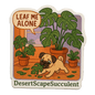 'Leaf Me Alone' Pug Sticker - Die Cut Pug v. 1A - Stickers - DesertScapeSucculent