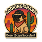 'Looking Sharp' Pug Sticker - Die Cut Pug v. 1A - Stickers - DesertScapeSucculent