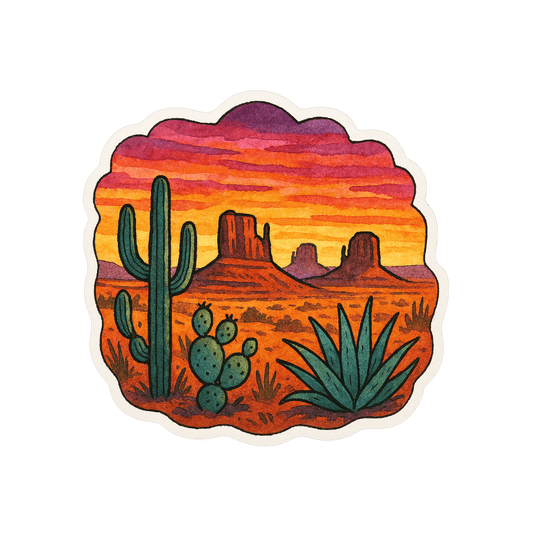 'Monument Valley' Sticker - DieCut Monument Valley v. 1A - Stickers - DesertScapeSucculent