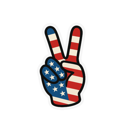 Peace Sign Finger Stickers - Die Cut Peace Sign v. 1A - Stickers - DesertScapeSucculent