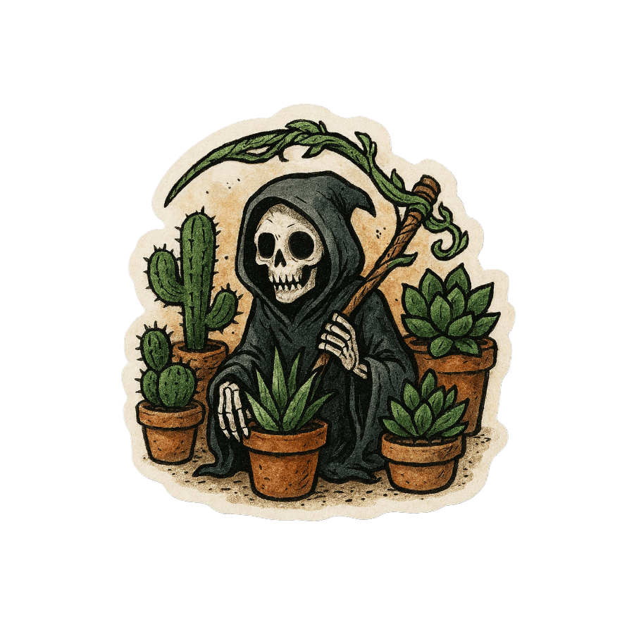 Plant Reaper Sticker - Die Cut Reaper v. 1A - Stickers - DesertScapeSucculent