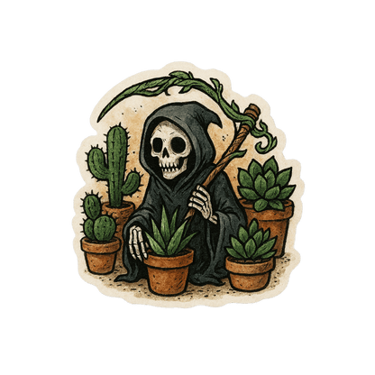 Plant Reaper Sticker - Die Cut Reaper v. 1A - Stickers - DesertScapeSucculent