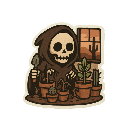 Plant Reaper Sticker - Die Cut Reaper v. 1D - Stickers - DesertScapeSucculent