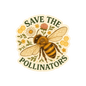 Save the Pollinators Sticker - Die Cut Save the Pollinators v. 1A - Stickers - DesertScapeSucculent