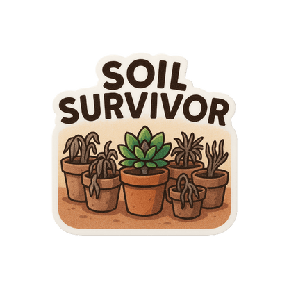 Soil Survivor Sticker - Die Cut Survivor v. 1A - Stickers - DesertScapeSucculent