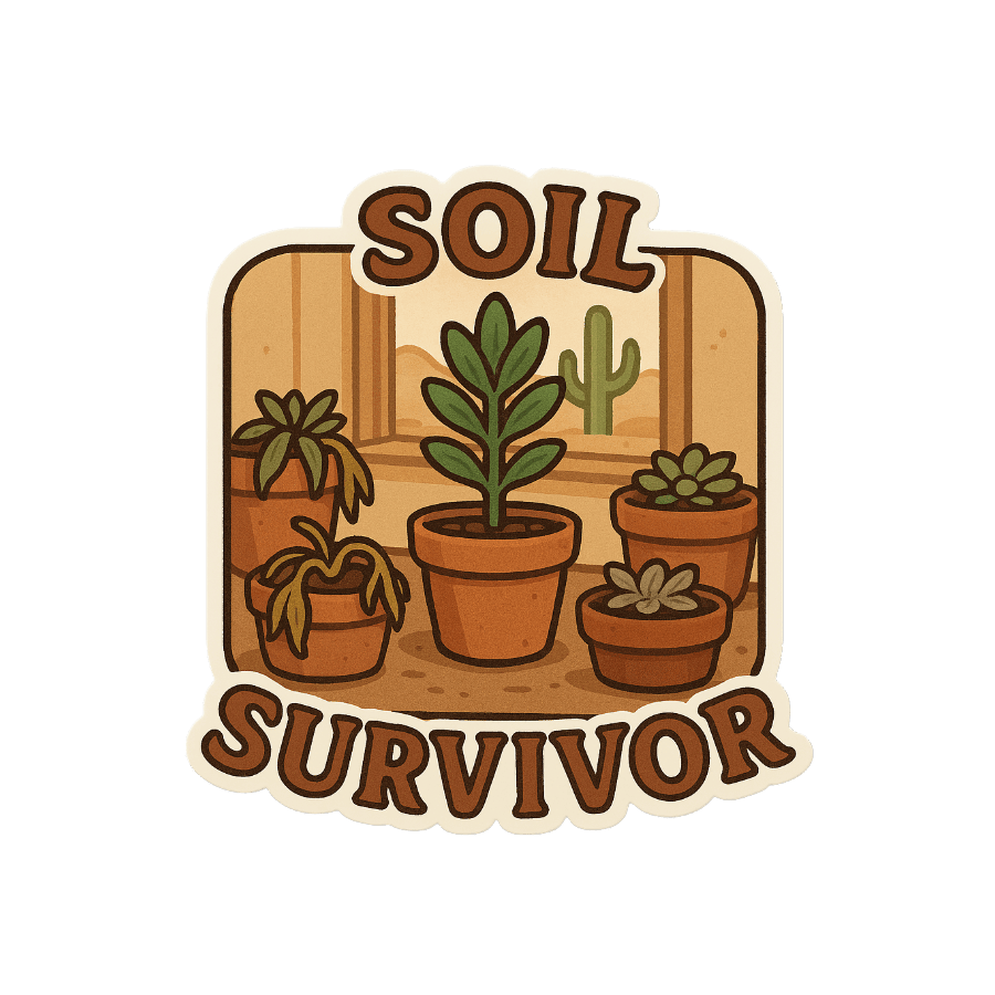 Soil Survivor Sticker - Die Cut Survivor v. 1B - Stickers - DesertScapeSucculent