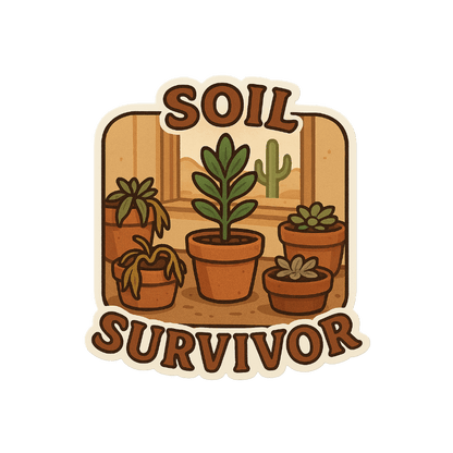 Soil Survivor Sticker - Die Cut Survivor v. 1B - Stickers - DesertScapeSucculent