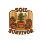 Soil Survivor Sticker - Die Cut Survivor v. 1B - Stickers - DesertScapeSucculent